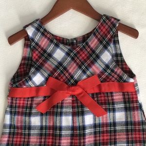 Funtasia Christmas Plaid red white girls dress 6